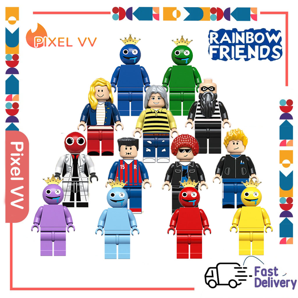 Rainbow Friends Minifigures Building Block Robloxs Assembled Building Block  Educational Toys For Lego